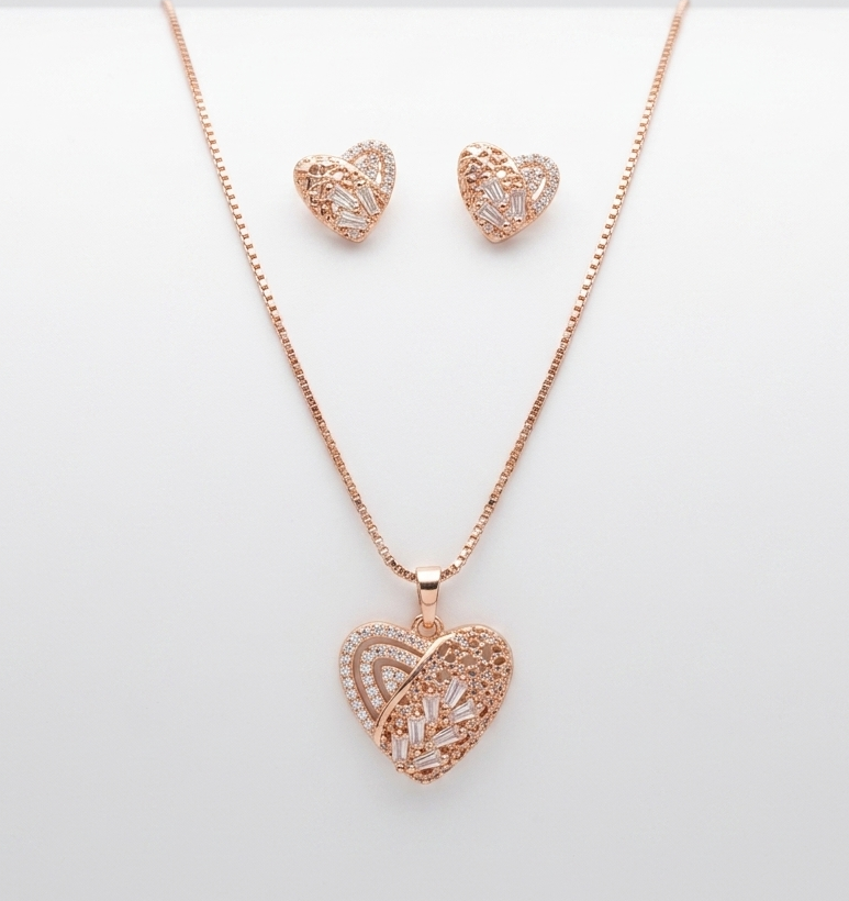 blush radiance heart set