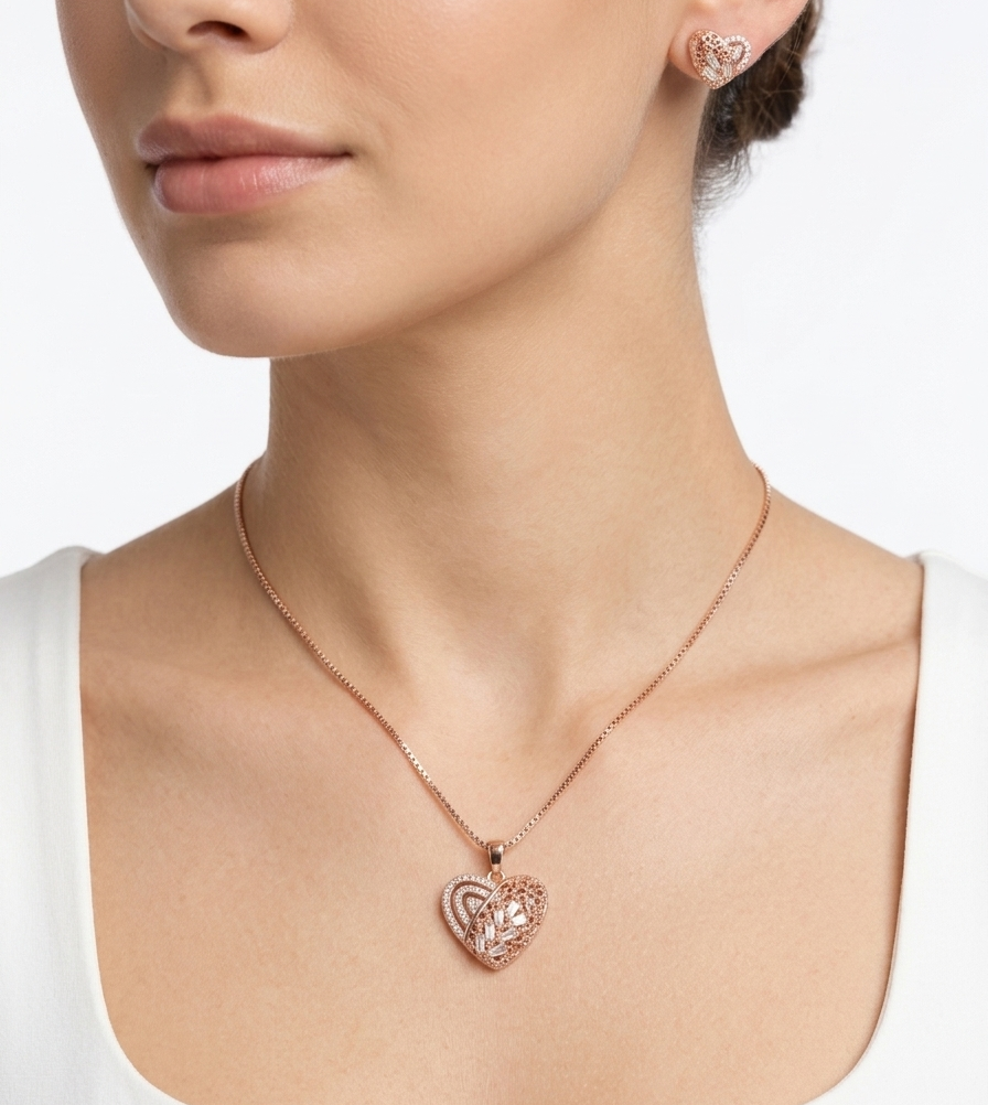 blush radiance heart set