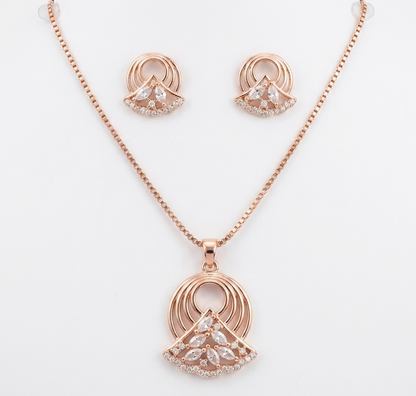 aura blossom pendant and earing