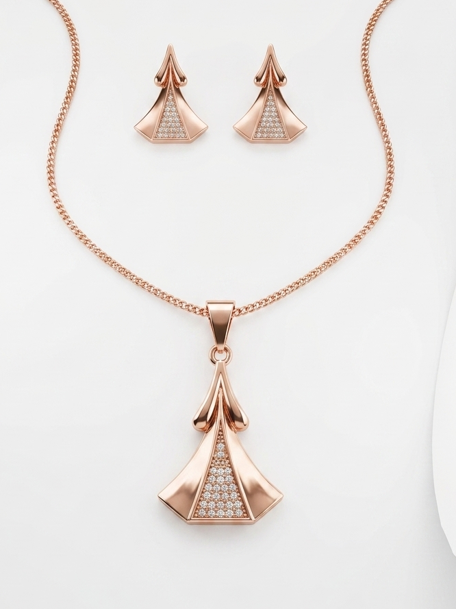 rose gold fan fare set