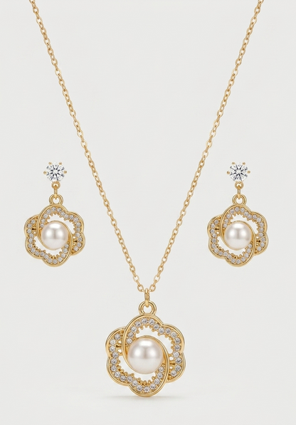 gold pearl blossom set