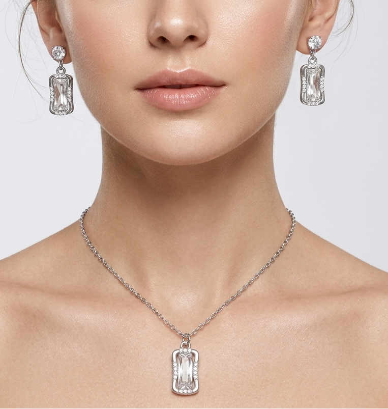 lumina silver geometric set