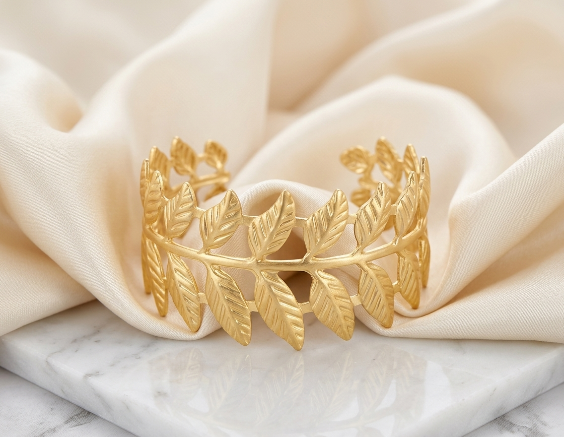 the daphne leaf cuff bracelet