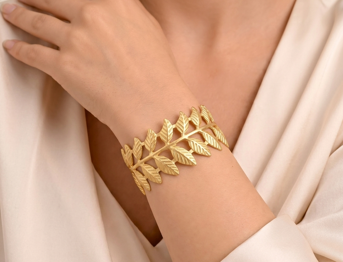 the daphne leaf cuff bracelet
