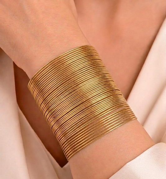 the Cleopatra multi wire cuff bracelet