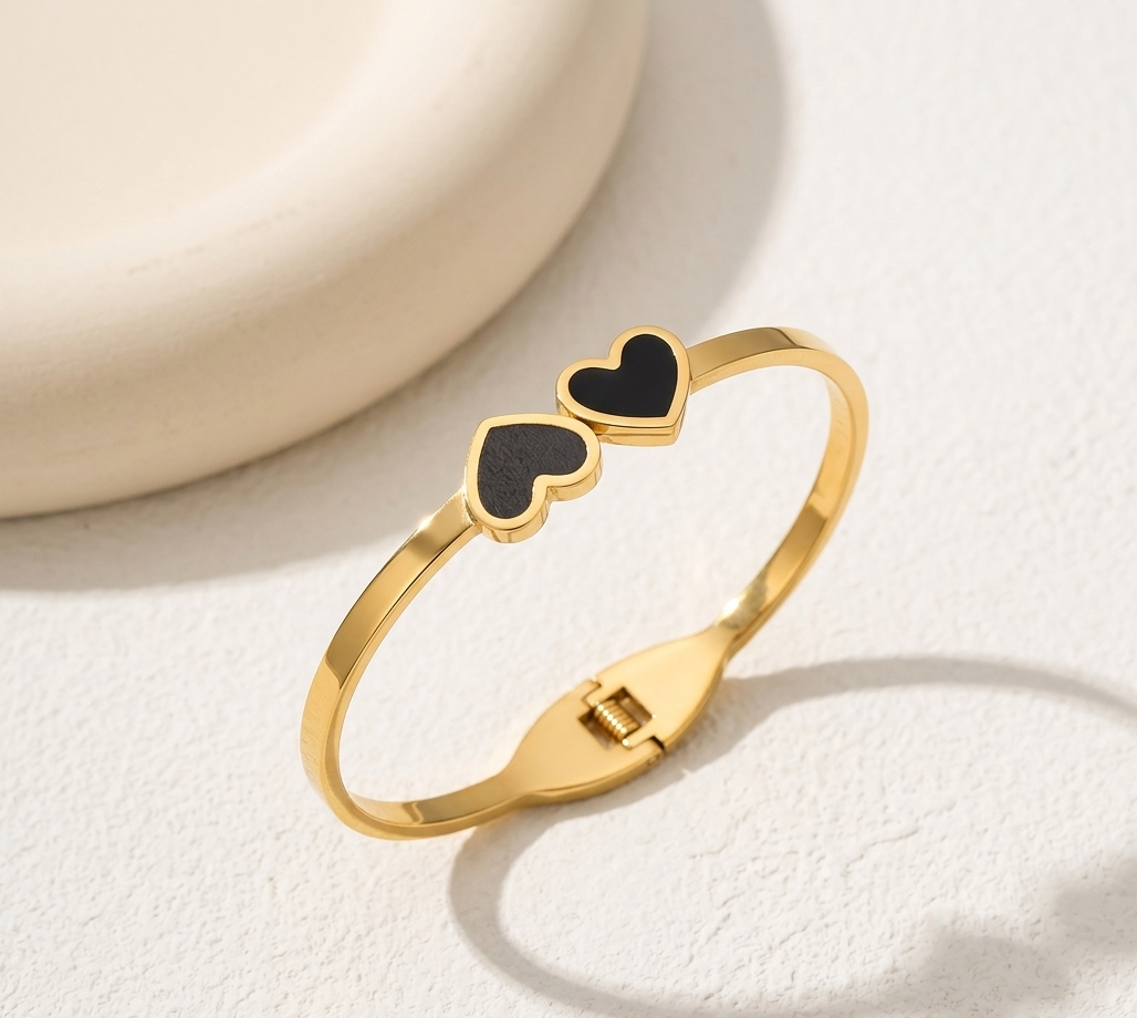 dual heart bracelet