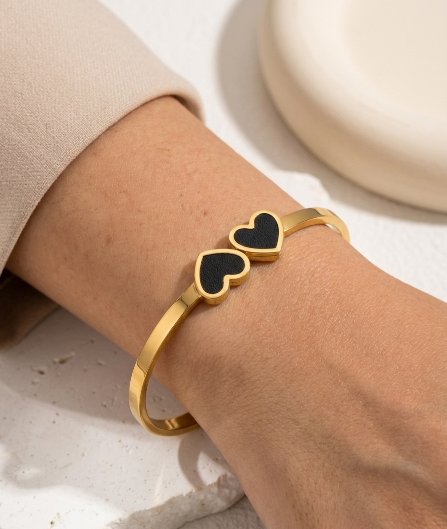 dual heart bracelet