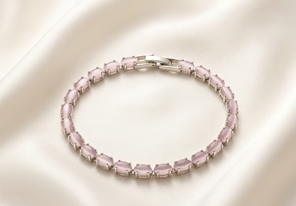 Opal light baby pink Drop bracelet