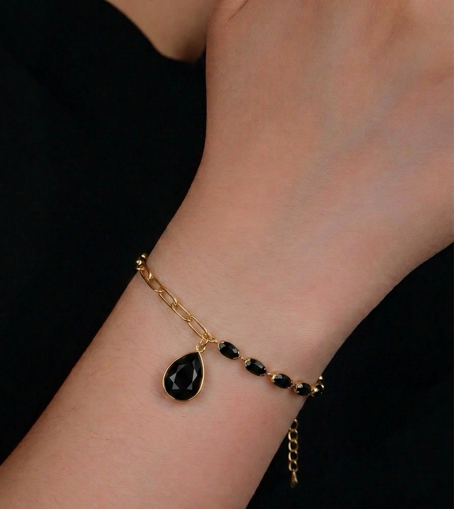 Midnight Teardrop Bracelet