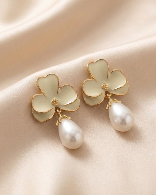 ivory clover dangles