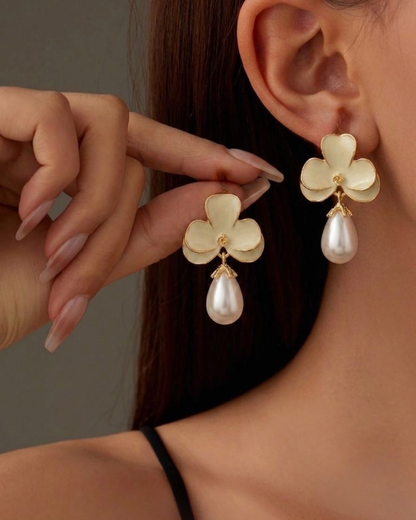 ivory clover dangles