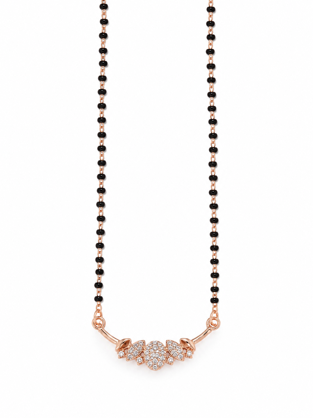 Rose Leaf Diamond Mangalsutra