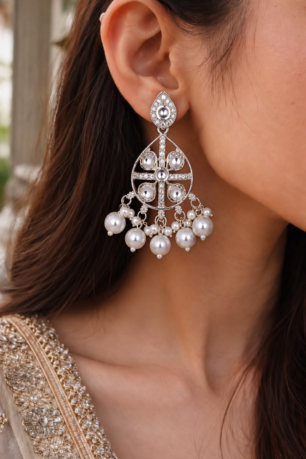 Royal Pearl Teardrop Earrings