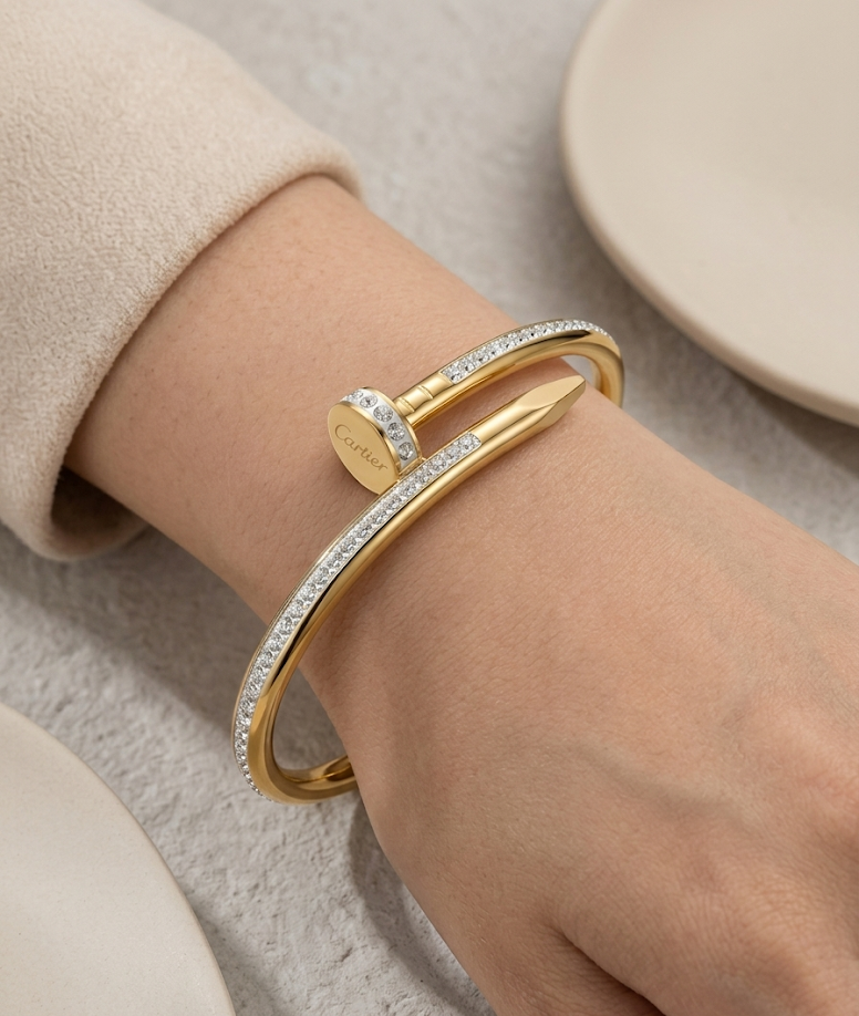 diamond nail bracelet