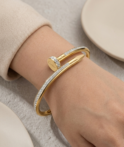 diamond nail bracelet